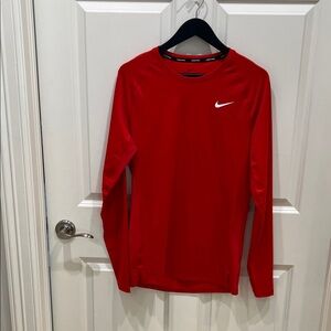 Nike Red Crew Neck Long Sleeve
